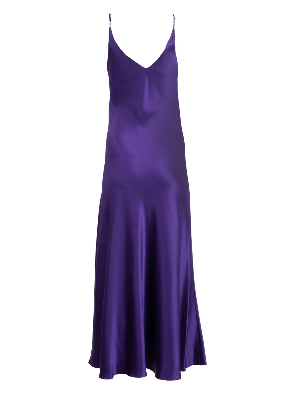 DANNIJO Violet Satin Maxi Slip Dress with Spaghetti Straps